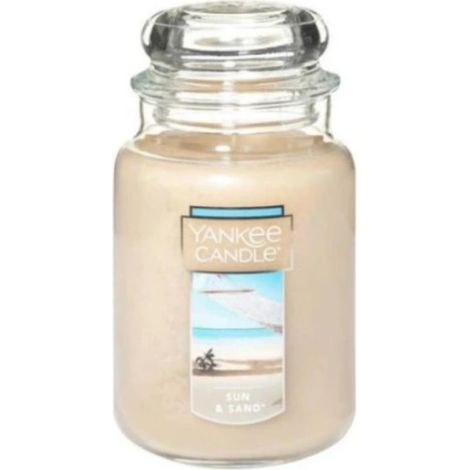 Vela Yankee Candle grande en frasco, color Sol y Arena, 623 g