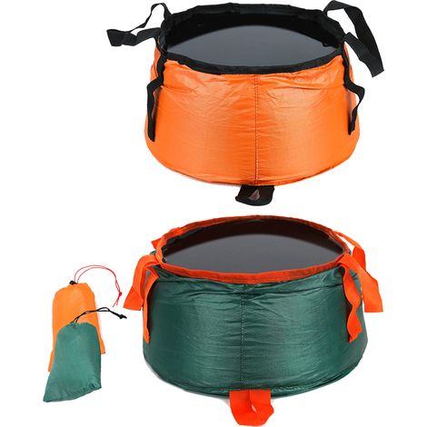 Bac à Eau Pliable - Polyester Résistant - Pour Camping Randonnée Pique-Nique - 2 Pièces (1/5)