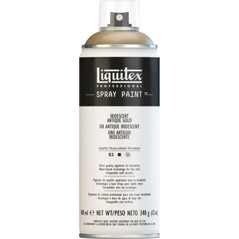Peinture acrylique aérosol - LIQUITEX - 400 ml - Or antique iridescent - Brillant - Professionnel (1/2)
