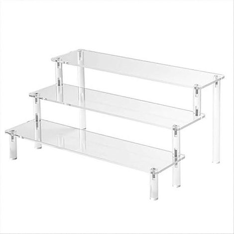 Présentoir acrylique 3 niveaux pour parfums et mouchoirs, support de présentation transparent, étagère à cosmétiques, présentoir à mouchoirs en plexiglas, meuble d'exposition compact (1/5)