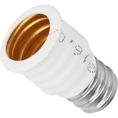 Lot de 6 adaptateurs E12 vers E14 pour ampoules E14, idéaux pour garages, chambres, salons, cuisines et couloirs (blanc). (1/5)