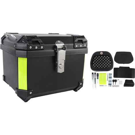 Top case moto 45L avec plaque base libération rapide – Étanche ABS coffre casque bagages, rangement (1/5)