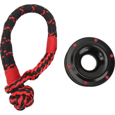 Élingue de Récupération avec Poulie et Anneau 22000lbs Résistant pour Tout Terrain ATV UTV Camion SUV Remorquage (1/5)