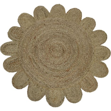 Alfombra Natural Ø 90 cm Yute (1/2)