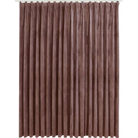 Maison Exclusive - Verdunkelungsvorhang mit Haken Samt Antik-Rosa (1/5)