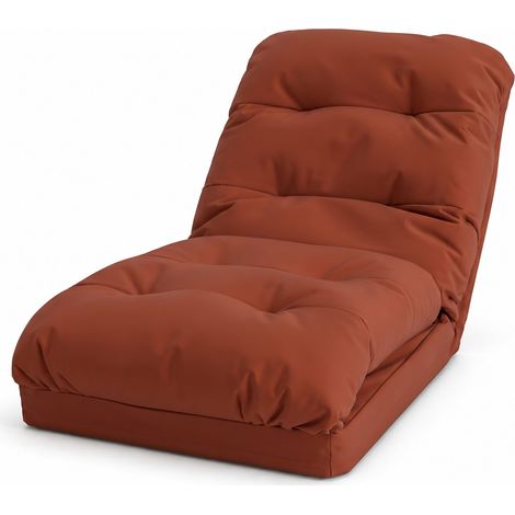 Fauteuil de Sol Convertible Terracotta - 3 en 1 (Lit 210x60) & Dossier Réglable (1/5)