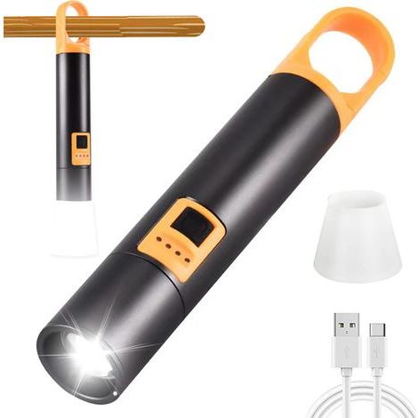 La plus puissante LED tactique faisceau lampe de poche 1000 lumens élevés, lampe de poche tactique zoomable portable pour le camping, les urgences. (1/5)