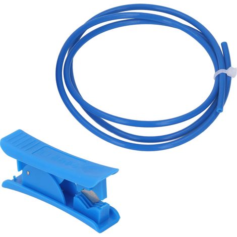 Tube PTFE de 3 mètres résistant aux hautes températures pour imprimantes 3D, comprenant un coupe-tube, adapté aux filaments de 1,75 mm, bleu. (1/5)