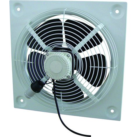 Ventilateur mural, 1680 m3/h, D 350 mm, boîte à bornes avec câble d'alimentation S&P (UNELVENT) 050326
