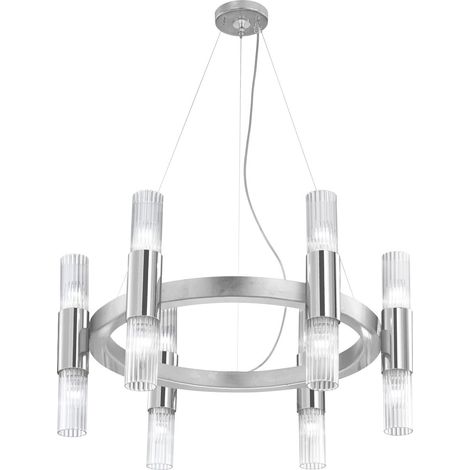 Kolarz GIRO Applique murale en verre Up & Down 12 lumières feuille d'argent (1/4)