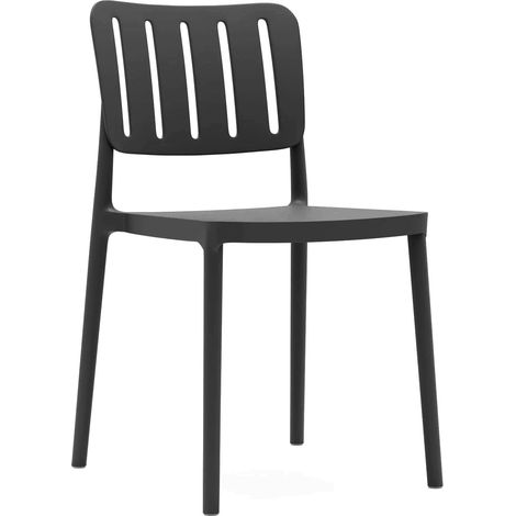 Sedia Rebecca Mobili Athel 82x42x53 Polipropilene Nero Moderno (1/5)