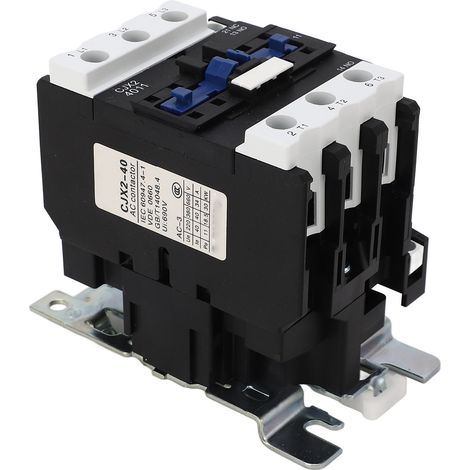 Contacteur CA tripolaire, montage sur rail DIN, commande universelle de circuit pour moteur électrique, bobine 380 V, 40 A (1/5)