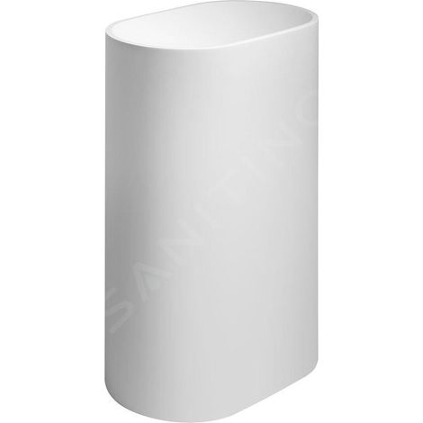 Sapho Treva - Lavabo à poser 57x36x85 cm, sans trop-plein, sans trou pour robinet, blanc mat TR565 (1/5)