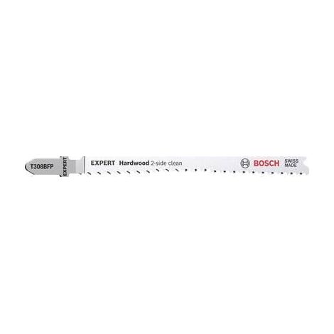 Bosch – Lame de scie sauteuse 3 pièces 117 mm pour bois dur – Denture pointue – Pas 2,2 mm – 2608900547