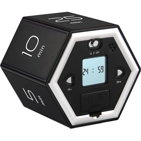 Temporizador de cocina hexagonal digital con función de temporizador, magnético y fácil de usar.
