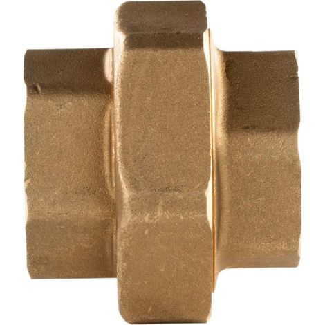 Messing Gewinde-Fitting Verschraubung gerade mit O-Ring konisch dichtend 3 teilig 1 1/4"IG - 1 1/4"IG (DN 32) - schwere Ausführung