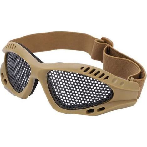 Lunettes d\\'airsoft Lunettes de sécurité en maille Lunettes de protection respirantes haute ténacité résistantes aux (1/4)