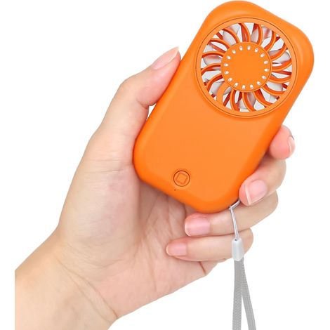 Mini ventilador portátil de bolsillo, 5 velocidades, motor de alta velocidad, recargable por USB. (1/5)