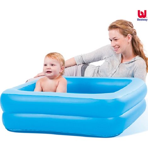 piscina gonfiabile quadrata per bambini bestway "bagnetto baby" 86x86x25 cm - cod. 51116
