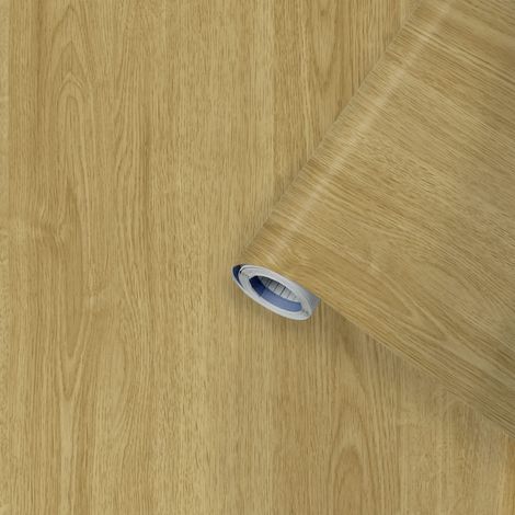 Venilia Pellicola adesiva Perfect Fix, Effetto Legno Rovere chiaro, 45cm x 2m, Spessore 150μ, Pellicola autoadesiva per mobili o cucina, carta da parati, PVC senza ftalati, Prodotto in UE