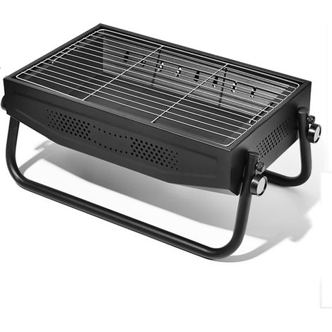Tragbarer Holzkohlegrill, Outdoor-Grill, faltbarer tragbarer Grill für Garten, Kochen im Freien, Grillen, Camping, Picknicks, schwarz