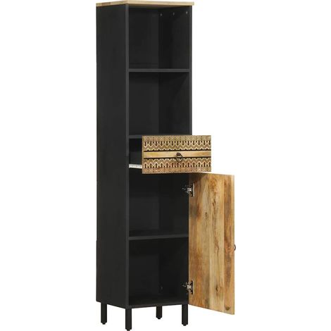 Colonne Meuble de salle de bain - 38x33,5x160 cm bois massif de manguier fr3795 - Maison La Vie (1/5)