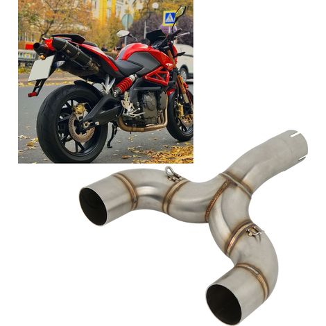 Motorradmodifikation: Mittelschalldämpfer mit zwei Auspuffrohren aus Edelstahl für Benelli 600 und TNT600 (1/5)