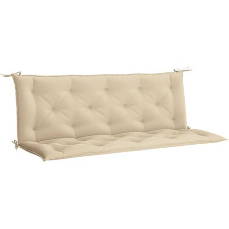 vidaXL Garden Bench Cushion Beige 150x(50+50)x7cm Oxford Fabric