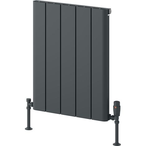 Reina Resia Horizontal Aluminium Radiator 600mm H x 470mm W - Anthracite (1/5)