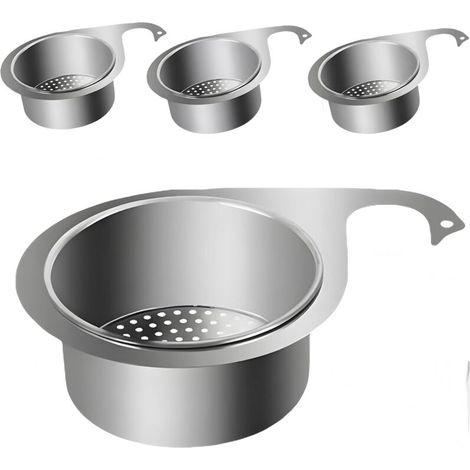 3er-Set Küchenspülen-Siebe – Spülen-Sieb aus Edelstahl – Edelstahl-Filterkorb für Spülenarmatur (1/4)