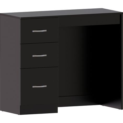 Riano Dressing Table 3 Drawer Makeup Vanity Computer Desk, Black