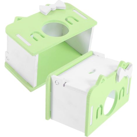 2-teiliges Versteckhaus für Nagetiere, geeignet für Hamster und Chinchillas, komfortabler Unterschlupf und Spielbereich (1/5)