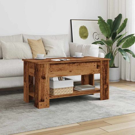Table basse Table de salon Table de café vieux bois 101x49x52 cm bois d'ingénierie (1/5)
