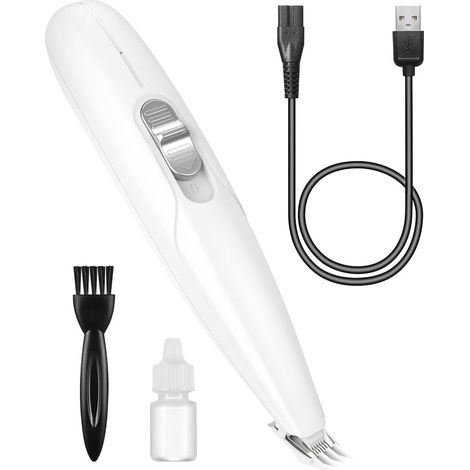 Tondeuse Chien- Tondeuse Chat, Électriques, Silencieuse Tondeuses, USB Rechargeable, blanc