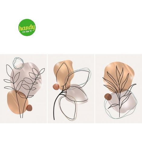 Quadro Lupia Mondiè 16 x 23 cm Stylized Leaves Assortiti