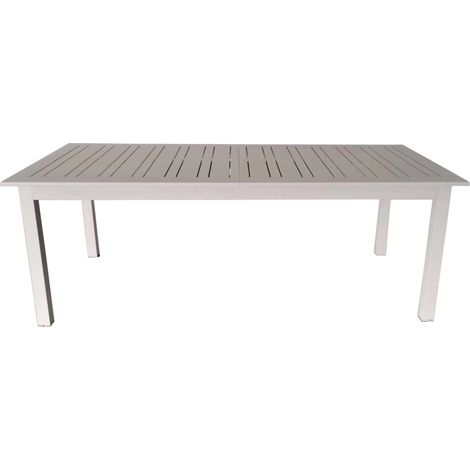 tavolo da esterno allungabile eurogarden in alluminio grigio chiaro 216/298x100x75 cm (1/3)