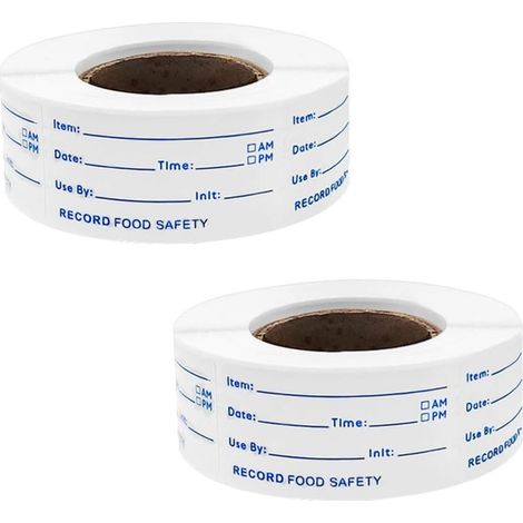 Étiquettes Autocollantes Congélation Alimentaire, 1000Pcs Universelles Réfrigérateur Étiquettes 25x50mm D'étiquettes de Date Alimentaire Auto adhésif (1/5)