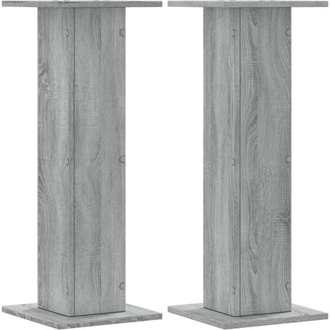Supports de haut-parleurs 2 pcs gris sonoma bois d'ingénierie (1/5)