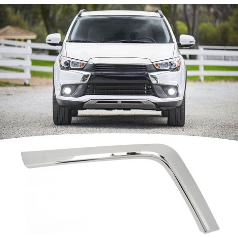 La garniture chromée du pare-chocs avant inférieur est compatible avec le Mitsubishi Outlander Sport 2016-2019. Gauche : 6407A171 (1/5)