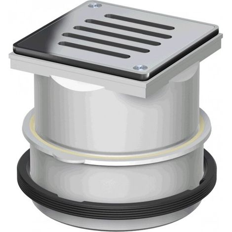 ACO Aufsatzstück Meku K3 m.Teleskop PE/Schlitzrost V2A/verschraubt/110x110, 5150.81.23