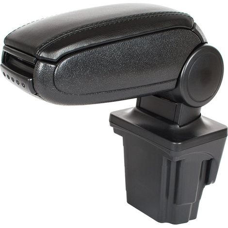 Reposabrazos para Seat Leon II 05-12, juego de cuero ecológico negro + kit de instalación. (1/2)
