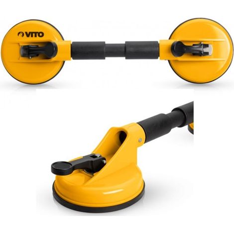 Ventouse de carrelage Double Ø 115 mm Levage 80 Kg Longueur 41cm VITO