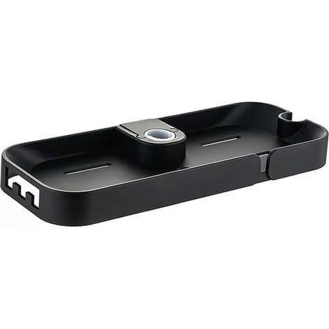 1 Porte-éponge, étagère murale sans perçage, organisateur lavabo, accessoire douche, cuisine salle de bain