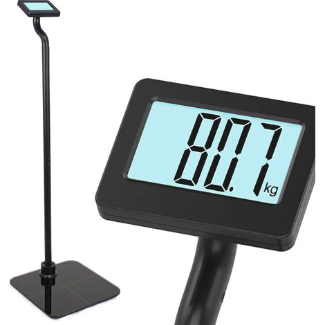 Fishtec – Pèse personne de salle de bain – Écran LCD inclinable – Alimentation 4 piles AAA – Capacité 180 kg – Lecture facile pour malvoyants