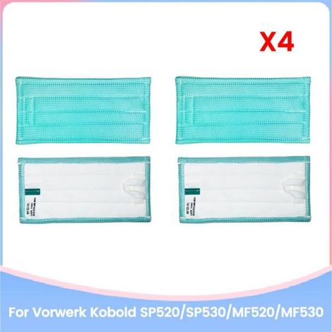 Tampon De Nettoyage - Microfibre - Pour Aspirateur A Vapeur Kobold - 4 Pièces (1/5)