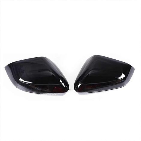 Rétroviseur extérieur Coque Protection Noire Brillante pour Auto, Habillage Miroir Latéral, Accessoire Voiture, Finition Lustrée (1/5)
