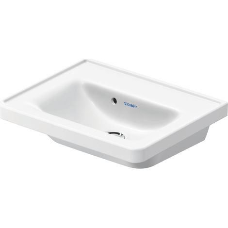 Duravit D-Neo lavabo con enjuague manual, con rebosadero, sin