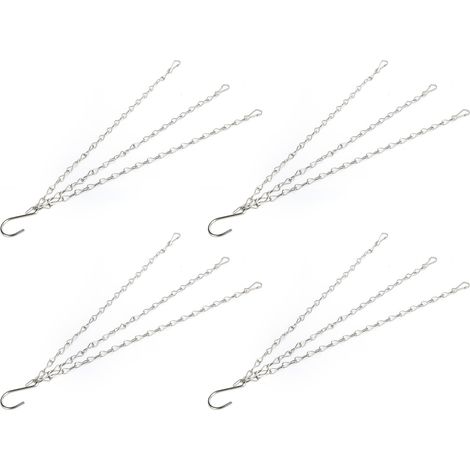 Set mit 4 Hängeketten und Haken aus Edelstahl 304 zum Aufhängen von Blumentöpfen und Gartenpflanzen (1/5)