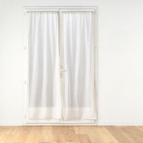 PAIRE DROITE PASSE TRINGLE 2 x 70 x 240 CM EFFET LIN TISSE NORINE (1/3)