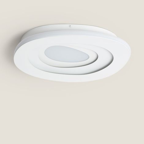 Plafoniera LED 28W Metallo CCT Selezionabile Zarek Ø400 mm Bianco (1/5)